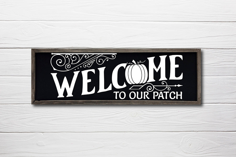 Vintage Fall Sign SVG, Welcome to Our Patch