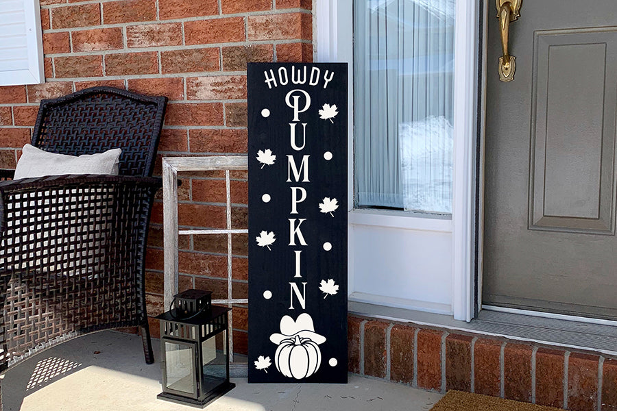 Howdy Pumpkin - Fall Porch Sign SVG