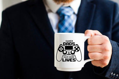 Father's Day SVG, Gamer Dads Have More Lives