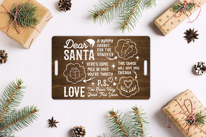 Dear Santa Tray SVG | Christmas Tray SVG