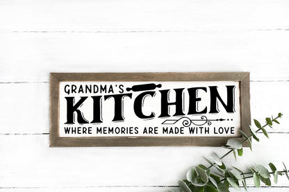 Grandma's Kitchen | Vintage Kitchen Sign SVG