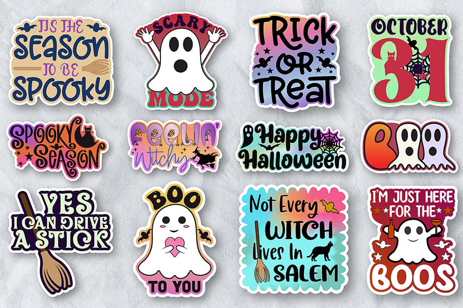 Printable Halloween Stickers Bundle V.2