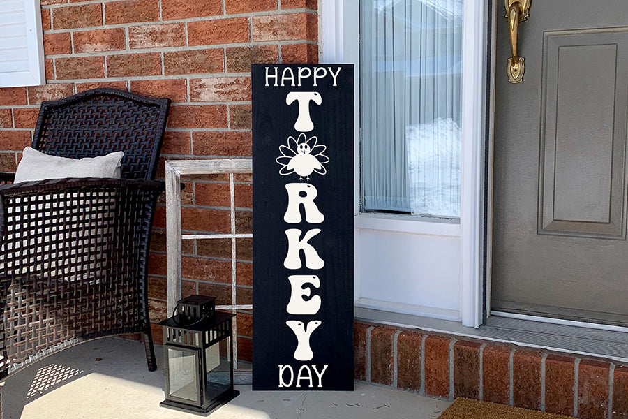 Happy Turkey Day SVG | Porch Sign SVG