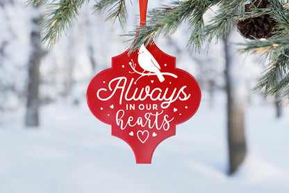 Always in Our Hearts, Christmas Cardinal Arabesque SVG