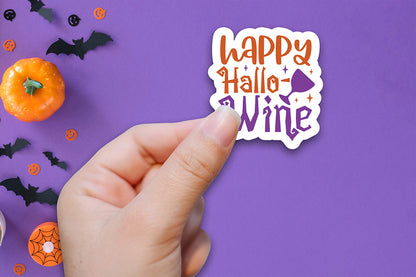 Happy Hello-Wine | Halloween Printable Sticker