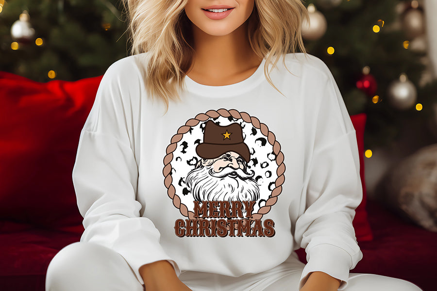 Western Merry Christmas Sublimation PNG