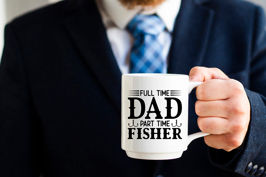 Father's Day SVG, Full Time Dad Part Time Fisher