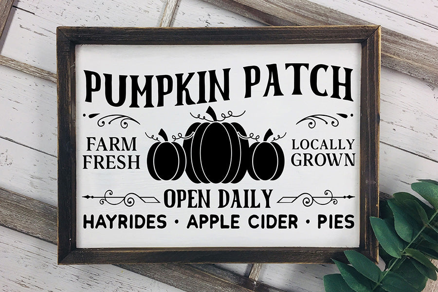 Vintage Fall Sign SVG, Pumpkin Patch Cut File