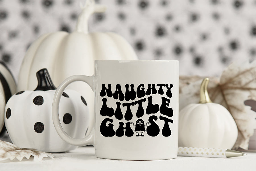 Naughty Little Ghost | Retro Halloween SVG