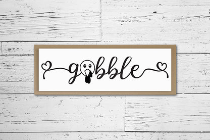 Gobble Cut File, Thanksgiving Sign SVG