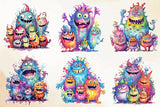 Cute Monster Family Sublimation Bundle