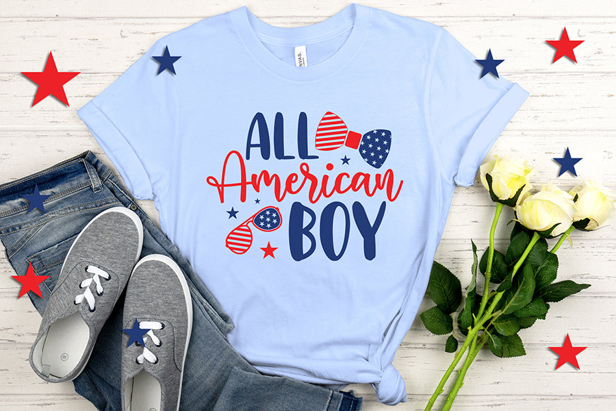 July 4th SVG Design | All American Boy