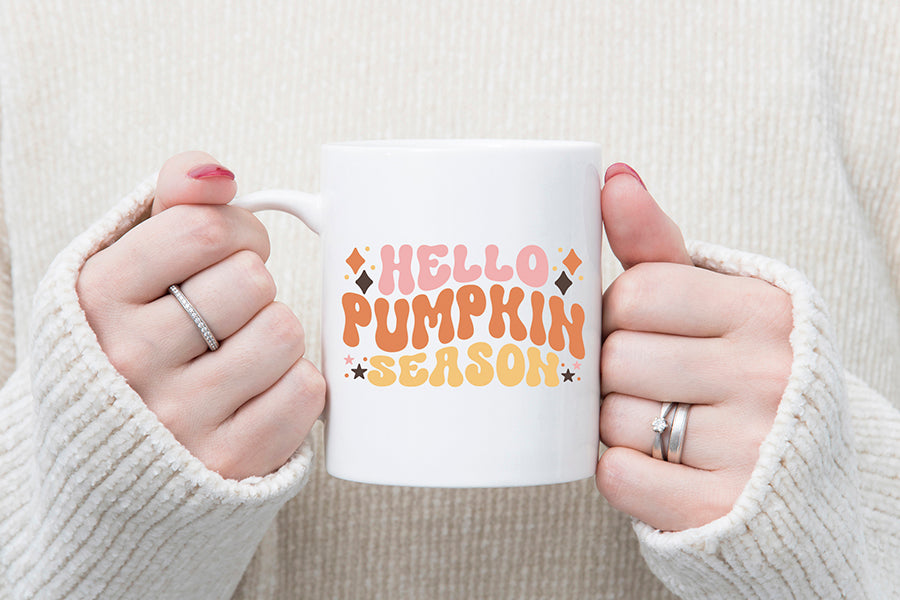 Hello Pumpkin Season - Retro Thanksgiving SVG