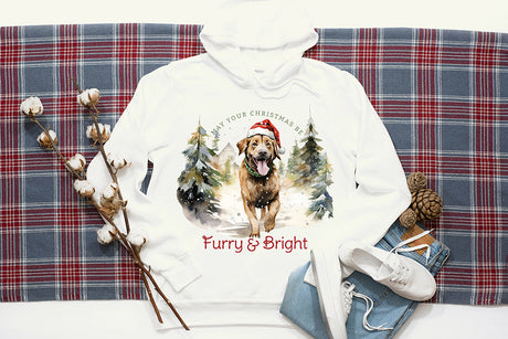 May Your Christmas Be Furry & Bright, Funny Dog PNG