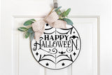 Happy Halloween SVG - Halloween Round Sign SVG