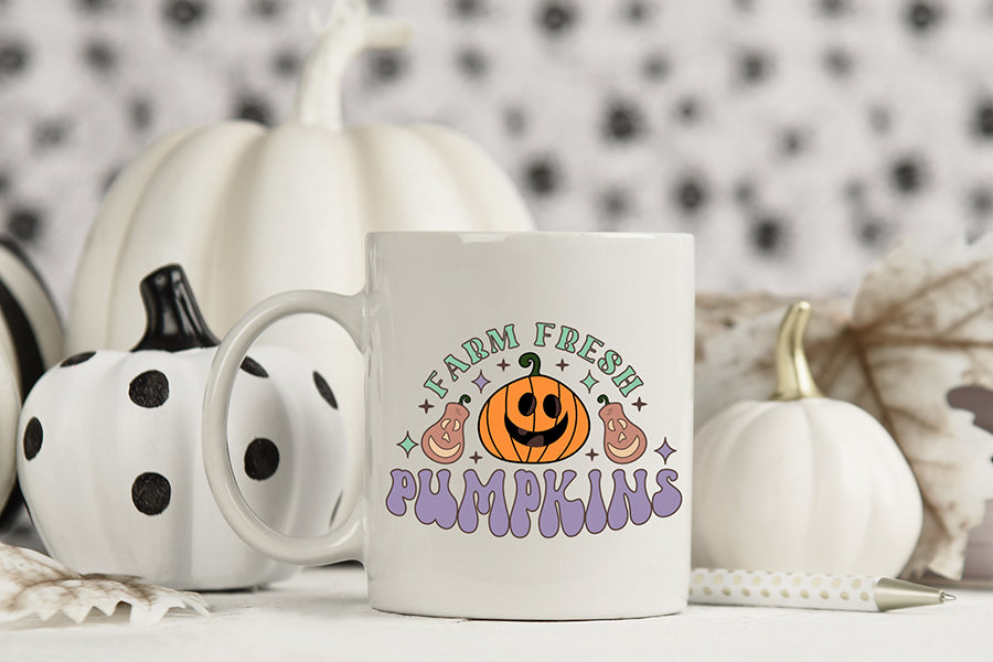 Farm Fresh Pumpkins, Retro Fall Sublimation