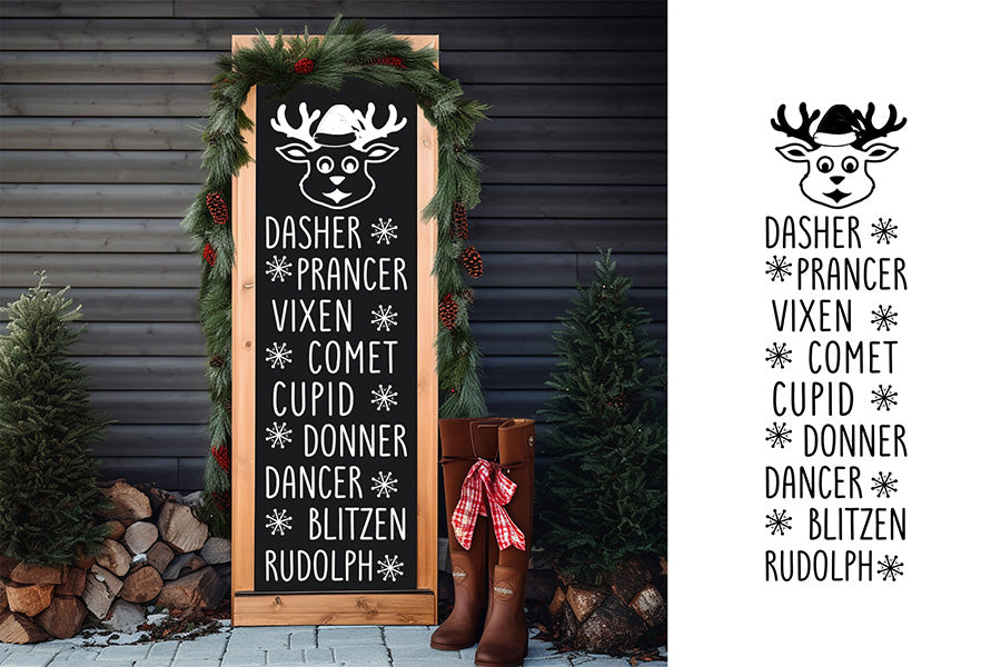 Christmas Porch Sign SVG Cut File