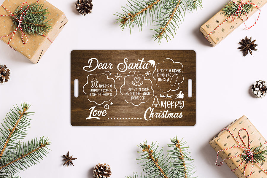 Dear Santa Tray SVG | Milk and Cookies Christmas SVG