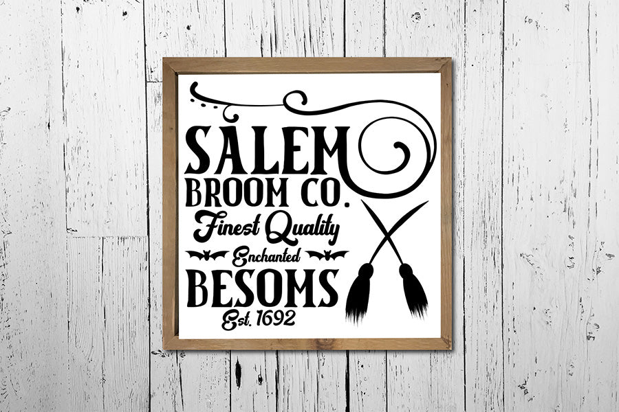 Vintage Halloween Sign SVG - Salem Broom Co. SVG