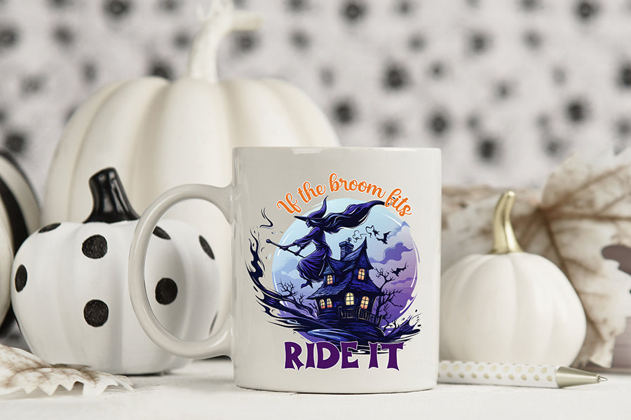 Halloween PNG Sublimation | If the Broom Fits Ride It