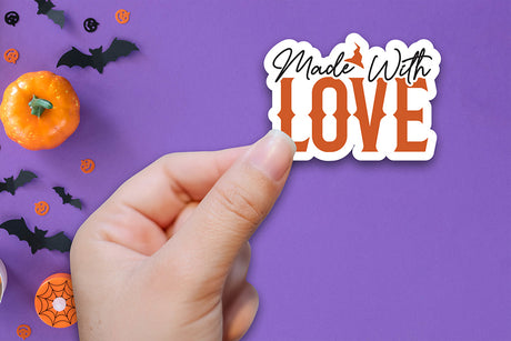 Made with Love - Halloween Printable Sticker
