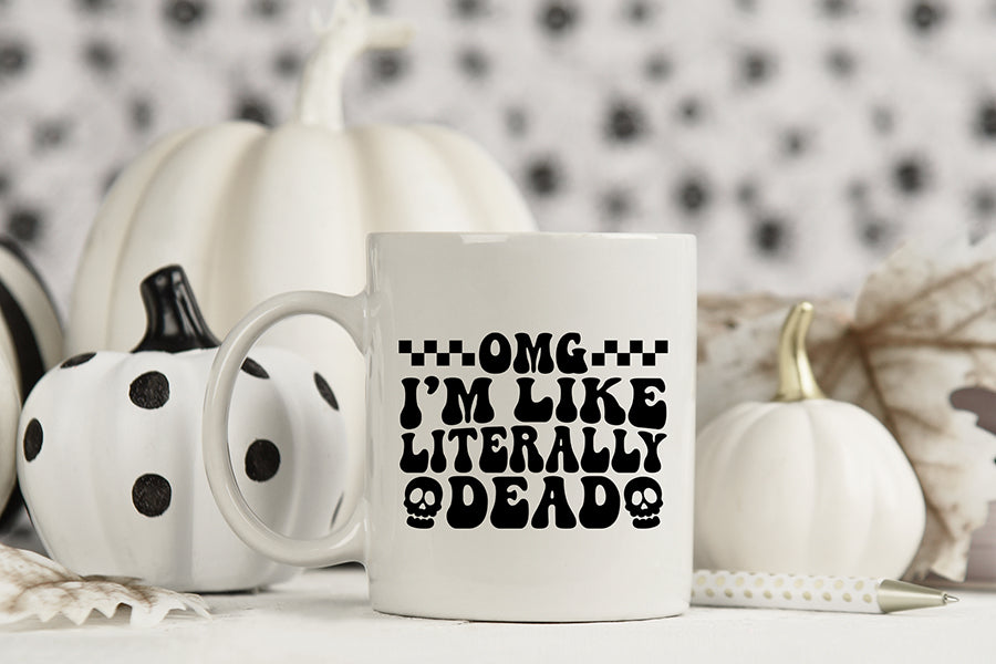 OMG I'm Like Literally Dead, Retro Halloween SVG