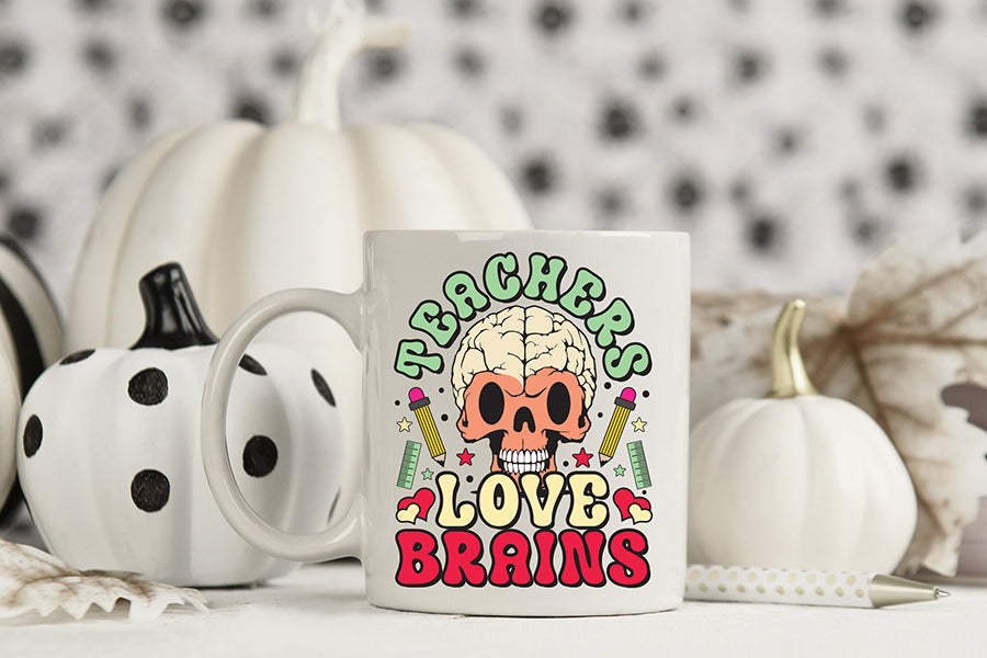 Teachers Love Brains - Halloween Teacher PNG