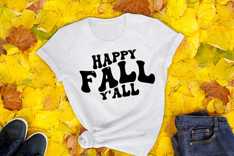 Happy Fall Y'all SVG - Retro Fall SVG