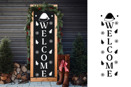 Christmas Porch Sign SVG - Welcome
