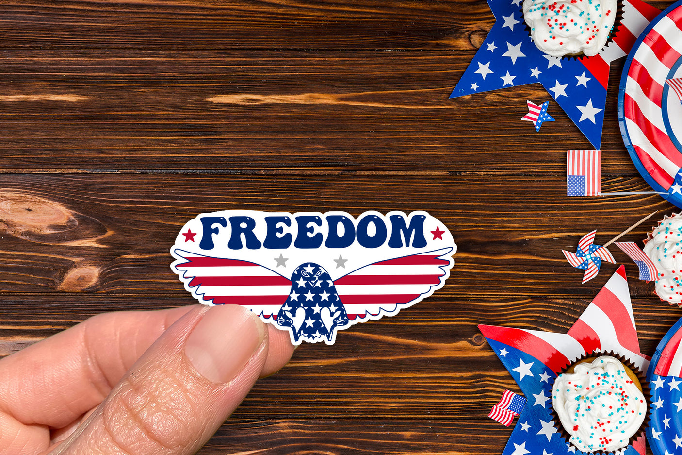 4th of July Printable Sticker | Freedom PNG