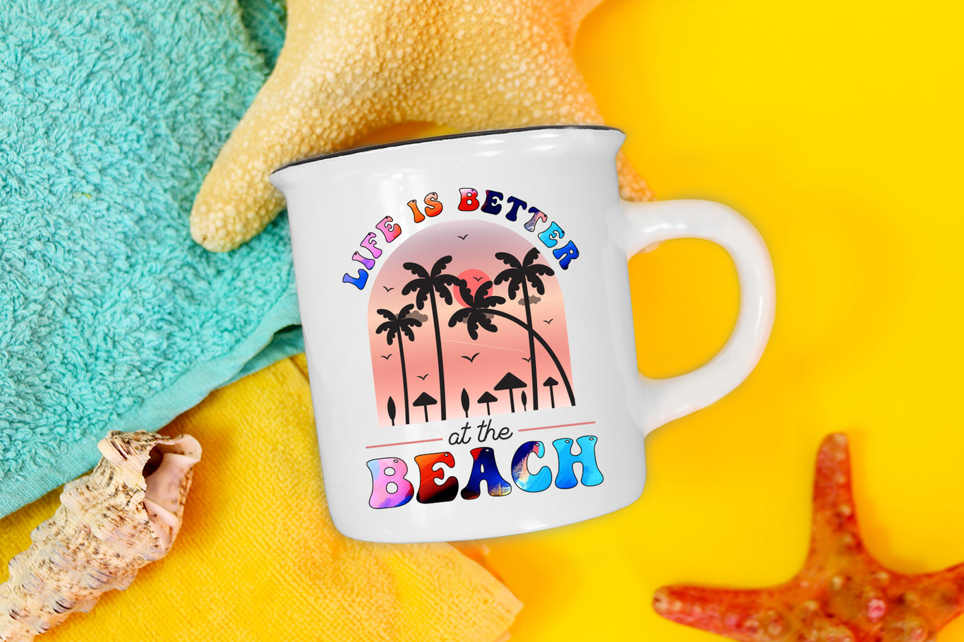 Retro Summer PNG, Life is Better at the Beach
