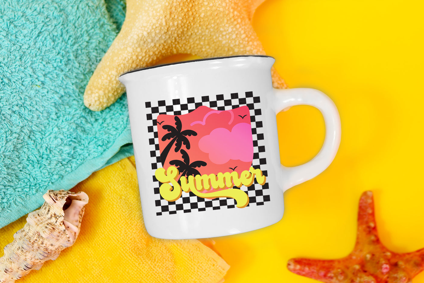 Retro Summer Sublimation Design PNG