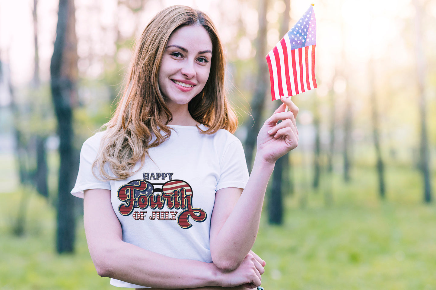 Happy Fourth of July Retro PNG Sublimation