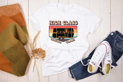 Retro Camping Sublimation, High Class Trailer Trash PNG