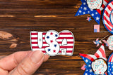 4th of July Printable Sticker, USA PNG