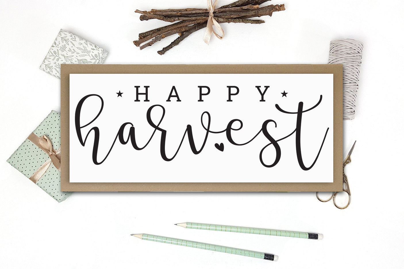 Happy Harvest SVG | Thanksgiving Sign SVG