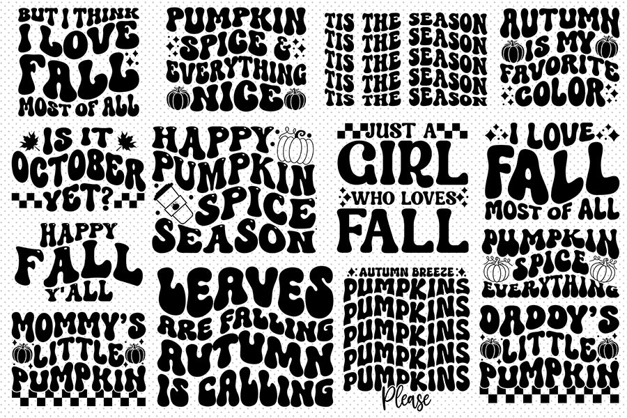 Retro Fall SVG Bundle