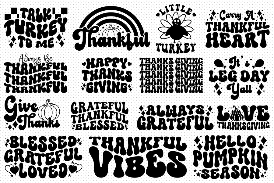 Retro Thanksgiving SVG Bundle