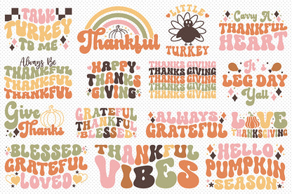 Retro Thanksgiving SVG Bundle