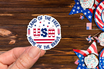 4th of July Printable Sticker - USA PNG