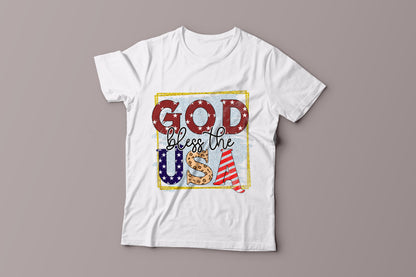 God Bless the USA, Patriotic Sublimation Design