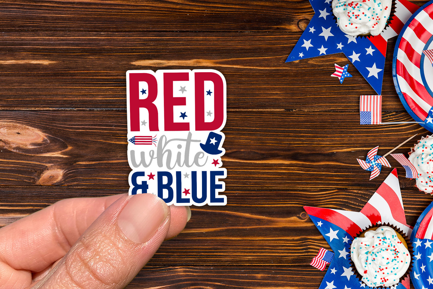 4th of July Sticker | Red White & Blue
