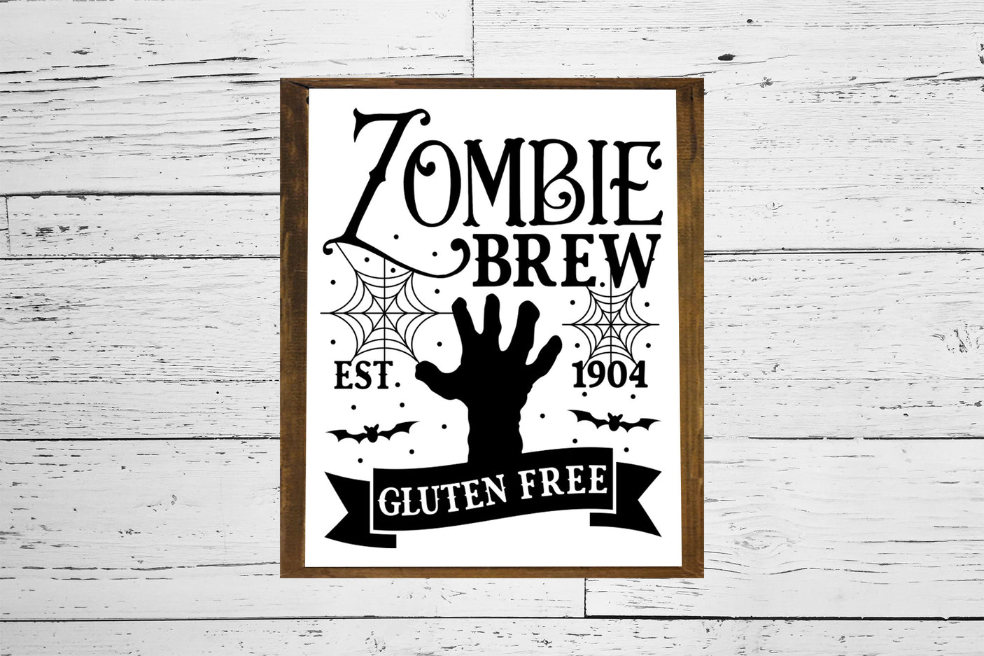 Vintage Halloween Sign SVG - Zombie Brew SVG