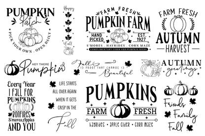 Fall Farmhouse Sign SVG Bundle