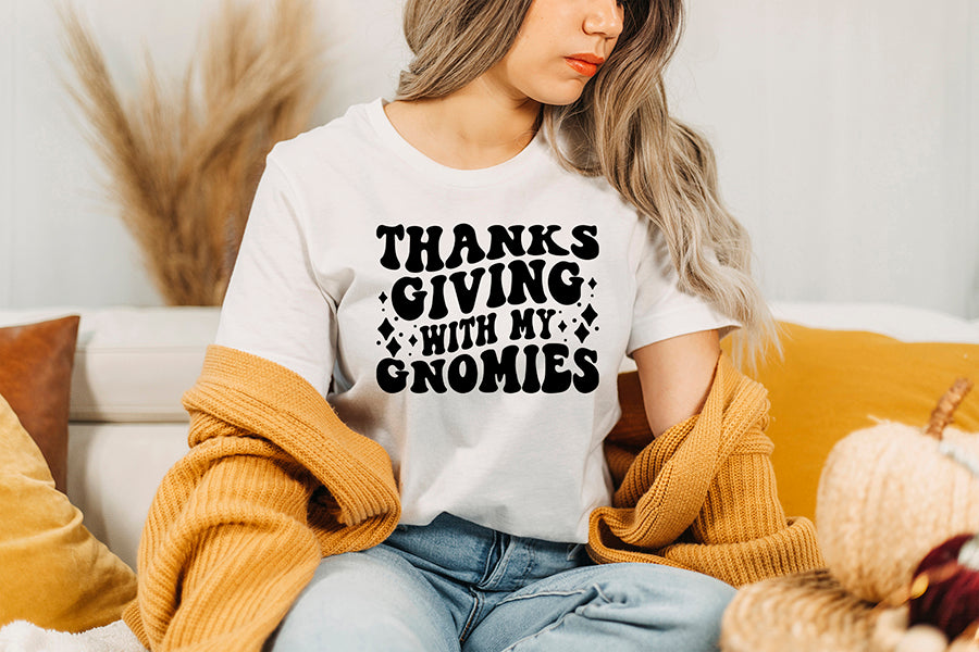 Thanksgiving with My Gnomies Retro SVG