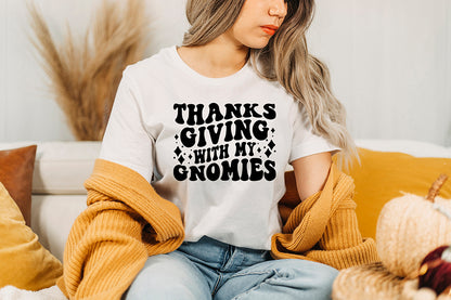 Thanksgiving with My Gnomies Retro SVG