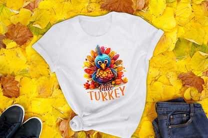 Thanksgiving Sublimation Design, Little Turkey