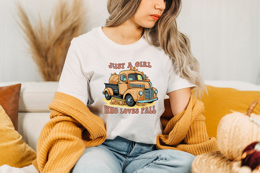 Just a Girl Who Loves Fall PNG Sublimation