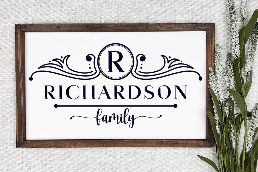 Family Monogram SVG Design | Monogram SVG