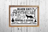 Black Cat Apothecary | Vintage Halloween Sign SVG